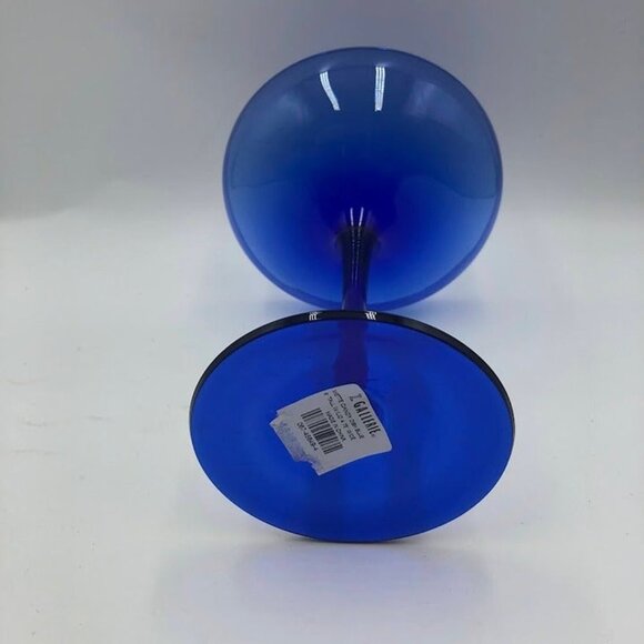 Z Gallerie Set of 2 Cobalt Blue Glass Margarita Glasses Drinkware Barware - Picture 6 of 11